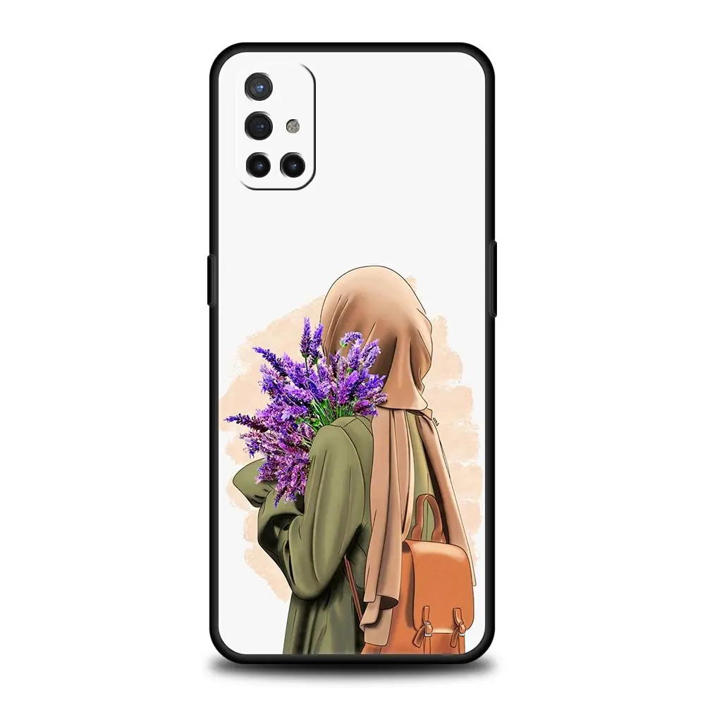 Elegant Muslim Arabic Girl Soft Phone Case - Stylish Protective Cover
