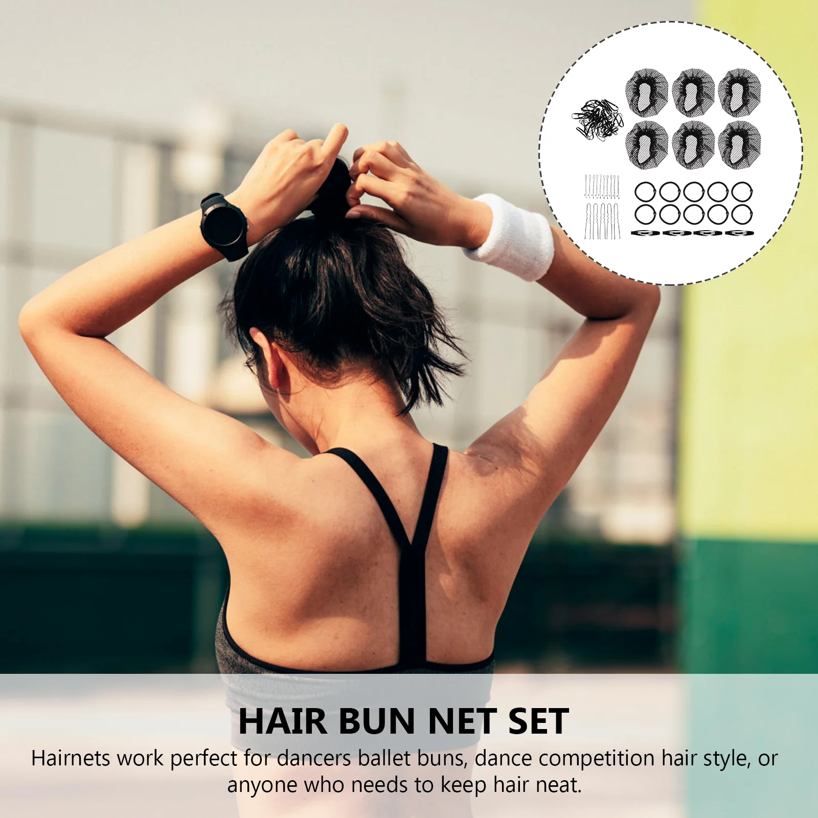 Updo Hair Accessory Set Hairnets Donut Styler Invisible for Bun Breathable Elastic Mesh Girl Child