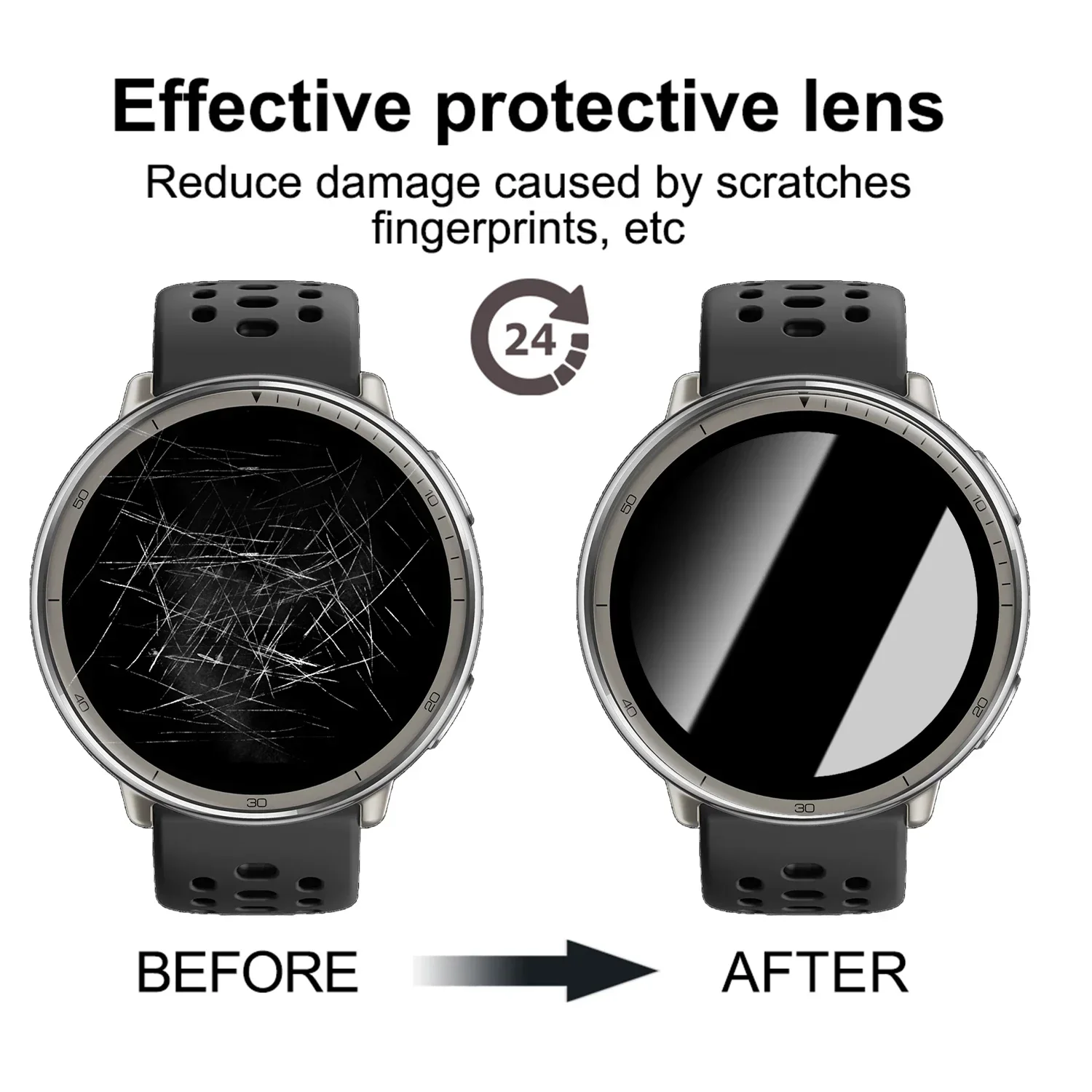 Screen Protector for Amazfit Active 2 3D Curved Screen Protector for Active 2 Ultra-HD Full Coverage Protective Film Accessories