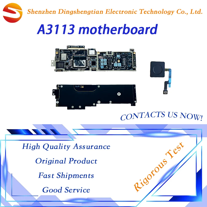 

Original For MacBook Air Retina 13 inch A3113 M3 Motherboard 2024 Year 8G 256G 500G 1TB 2TB Logic Board With Touch ID