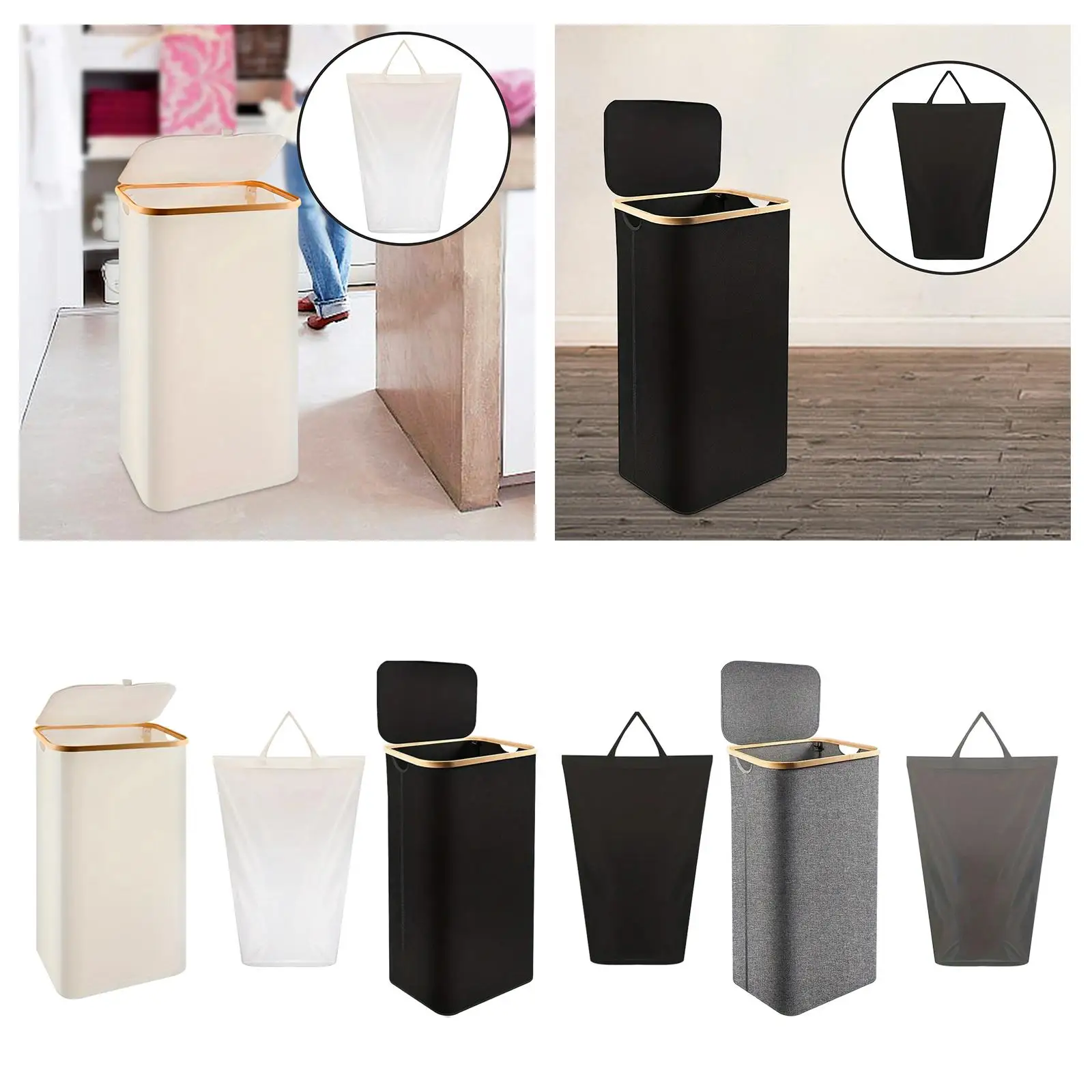 Laundry Basket Laundry Hamper Foldable Portable Dirty Clothes Hamper Clothes Storage Basket Bins for Nursery Bedroom