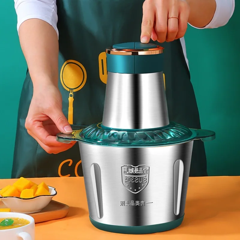 Multifunctional Electric Meat Grinder Chopper Stainless Steel Kitchen Machines Vegetable Crusher Slicer Machine Household Mixer meat grinder