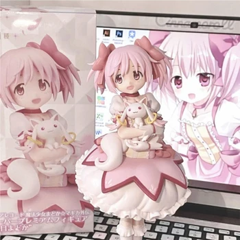 18CM Puella Magi Madoka Magica Aniem Figure Kaname Madoka Magic Girl PVC Anime Action Figures Model Anime Cartoon Model Toy Gift