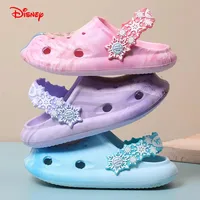 Disney Children Cartoon Frozen Princess Elsa Girl Anti-slip Soft Bottom Sandals Summer Beach Shoes Slippers Home Shoes Size17-22 2