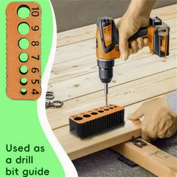 Guida per trapano per fori da 4/5/6/7/8/9/10 mm, blocco di fissaggio per trapano fai-da-te, accessorio di precisione multifunzionale, resistente e facile da usare