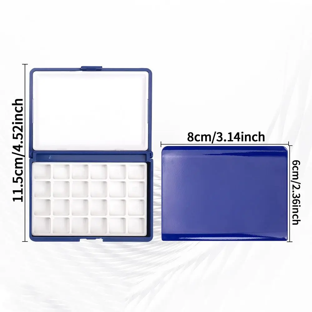 12/24 그리드 미니 수채화 물감 상자 휴대용 1ml 페인팅 안료 상자 빈 아티스트 여행용 스케치 팔레트 전문 페인팅용