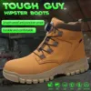 Waterproof Safety Boots Men Indestructible Steel Toe Work Boots Anti-smash Stab-resistant Safety Shoes Biker Botas Para Hombre 3