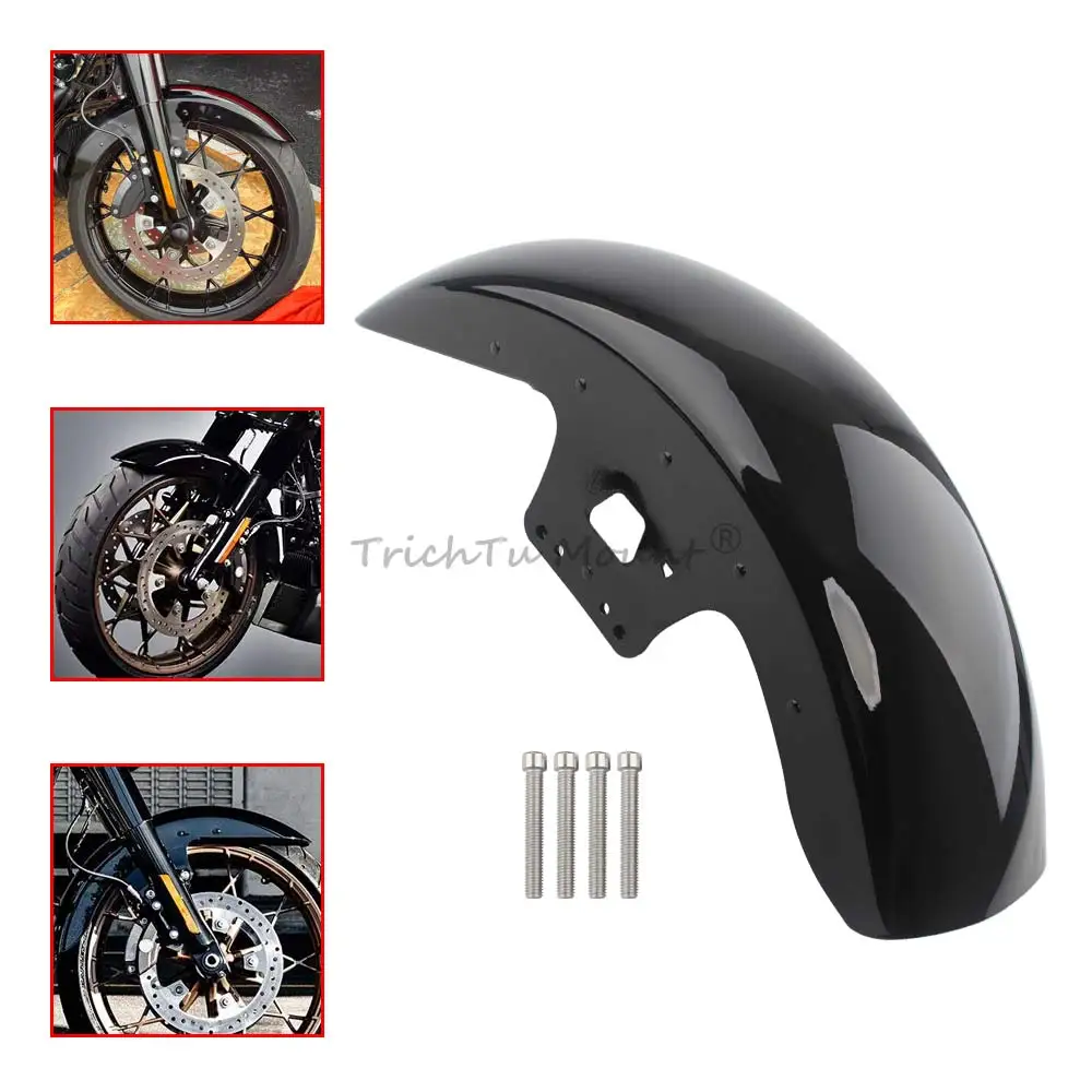 

Мотоциклетный глянцевый черное 19-дюймовое переднее крыло для Harley Electra Street Glide Road King Ultra FLHTK FLHTCUTG аксессуары для мотоциклов