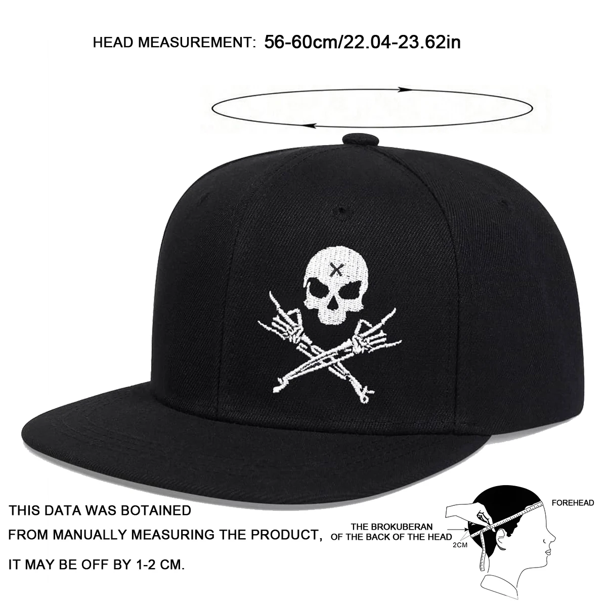 Skeleton Fingers Embroidered Cap – Unisex Hip-Hop Hat 6