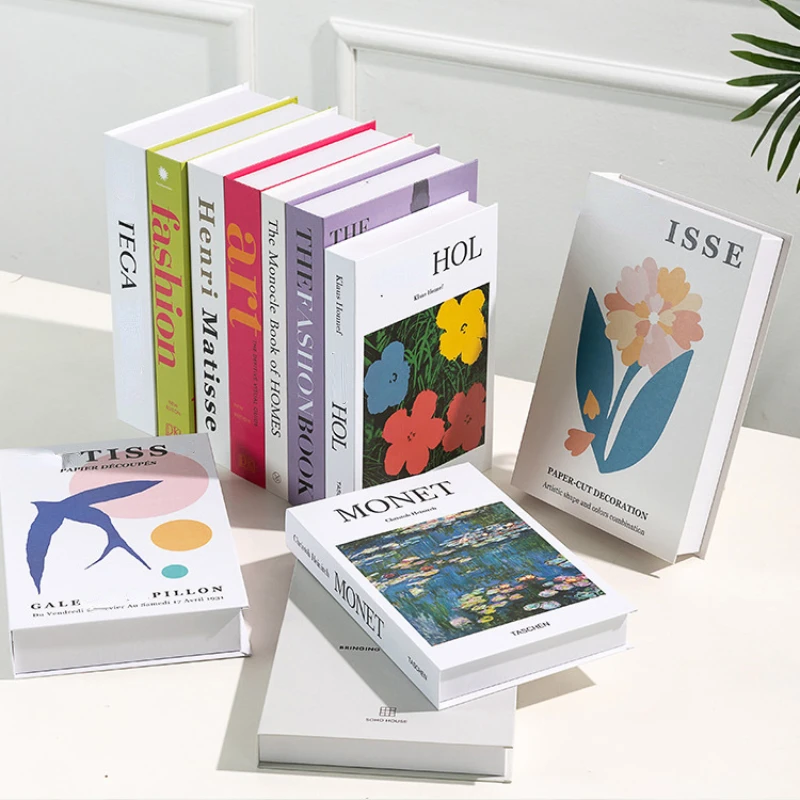 

3 PCS/lot Simple Modern Fake Books for Decoration Simulation Book Box Coffee Table Books Villa Hotel Home Decor Photography Prop