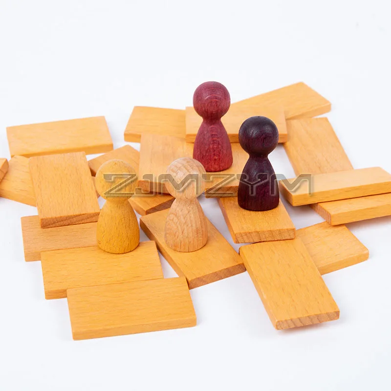 Wooden Checkers Board Tabletop Games Chess Two-Player Game Board Set Travel Portable Chess Game Sets Interactive For Family