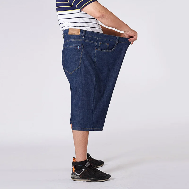 Men's oversize denim shorts loose cropped pants summer Plus size medium pants high waist shorts for men 12xl 13XL 9XL 8XL 54 56