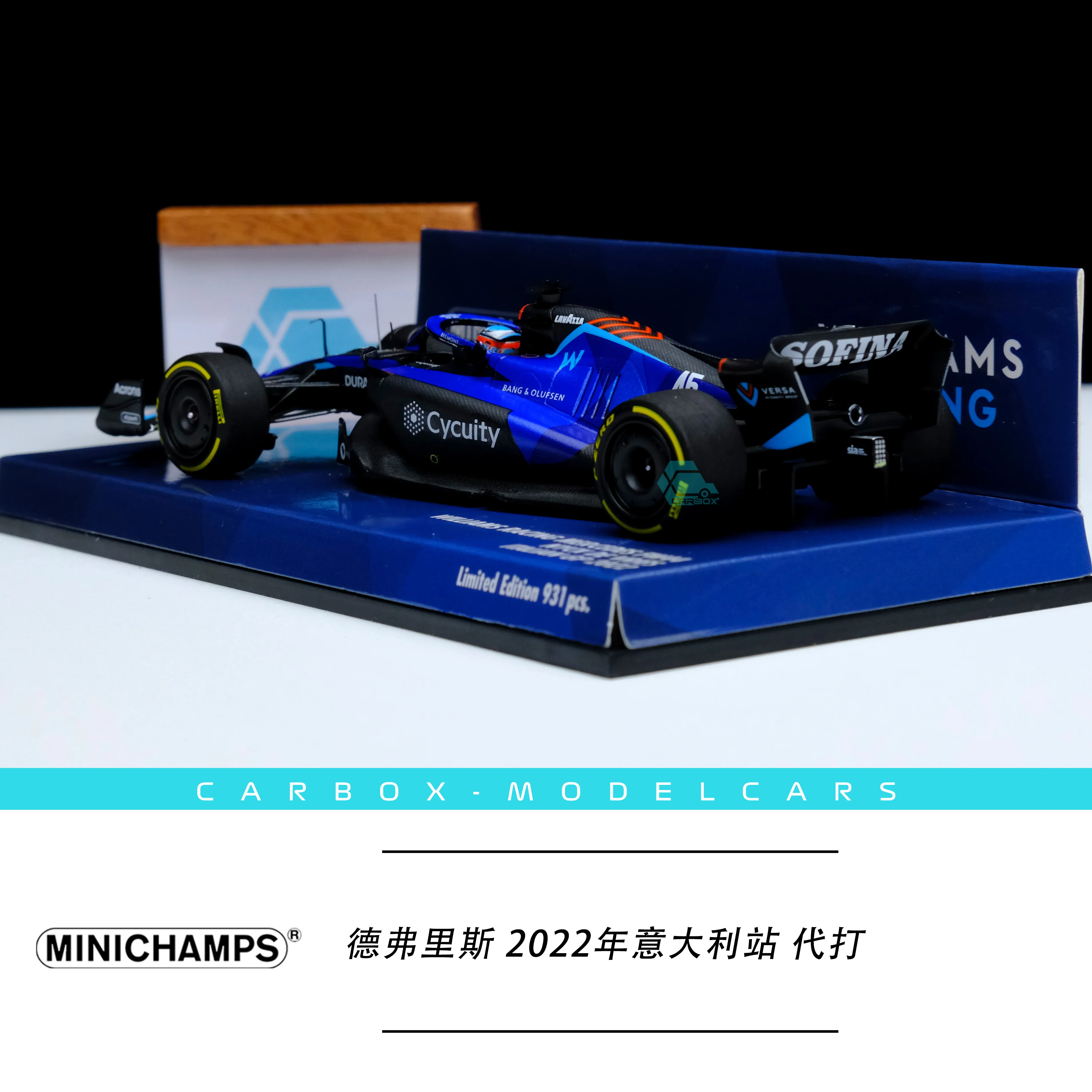 ミニカー　1/18 ウィリアムズ レーシング FW44 ニコラス・ラティフィ イタリアGP 2022  「MINICHAMPS」 [117221606] ミニチャンプス 117220506 1/18 ウィリアムズ レーシング FW44