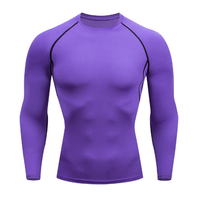 Fitness Clothing Men's Long Sleeve Running Basketball Training Basecoat T-shirt Tight Fit High Elastic Fast Dry Compression yoga