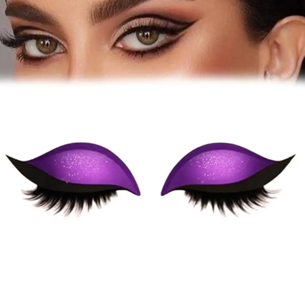 2 Paar selbstklebende Lazy Eyeshadow-Wimpernpflaster, schnelles Make-up, wiederverwendbar, 3-in-1-Augen-Make-up-Aufkleber, zeitsparend, kreativ – Detail 11