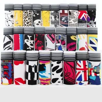2025 10Pcs/Lot Sexy Summer Ice Men Boxer Shorts Cartoon Underwear Comfortable Breathable Print Underpants 1