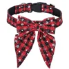 Cotton Christmas Snowflake Bow Dog Collars Puppy Pet Cat Accessories Dog Collar for Small Large Dogs 3