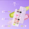 Qian Yan 16 Color Eyeshadow Plate Makeup Multi-color Blue Purple Grey Powder Eyeshadow 2