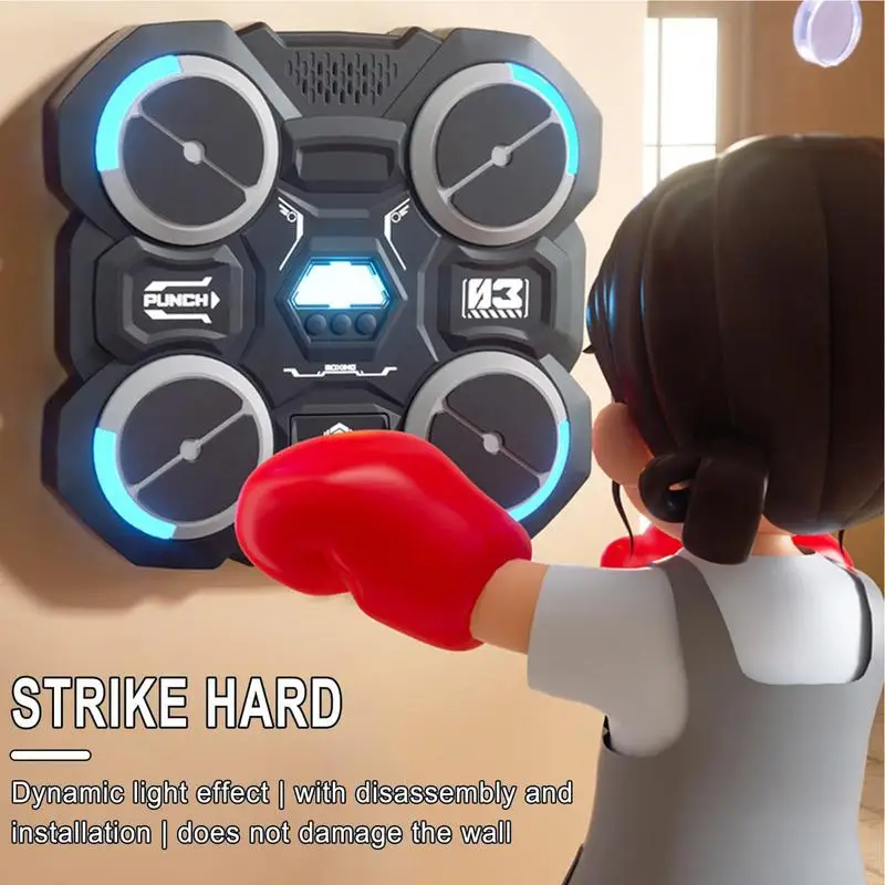 children's music boxing machine wall-mounted smart music boxing machine with Light Relaxing Reaction Training Target Boxing