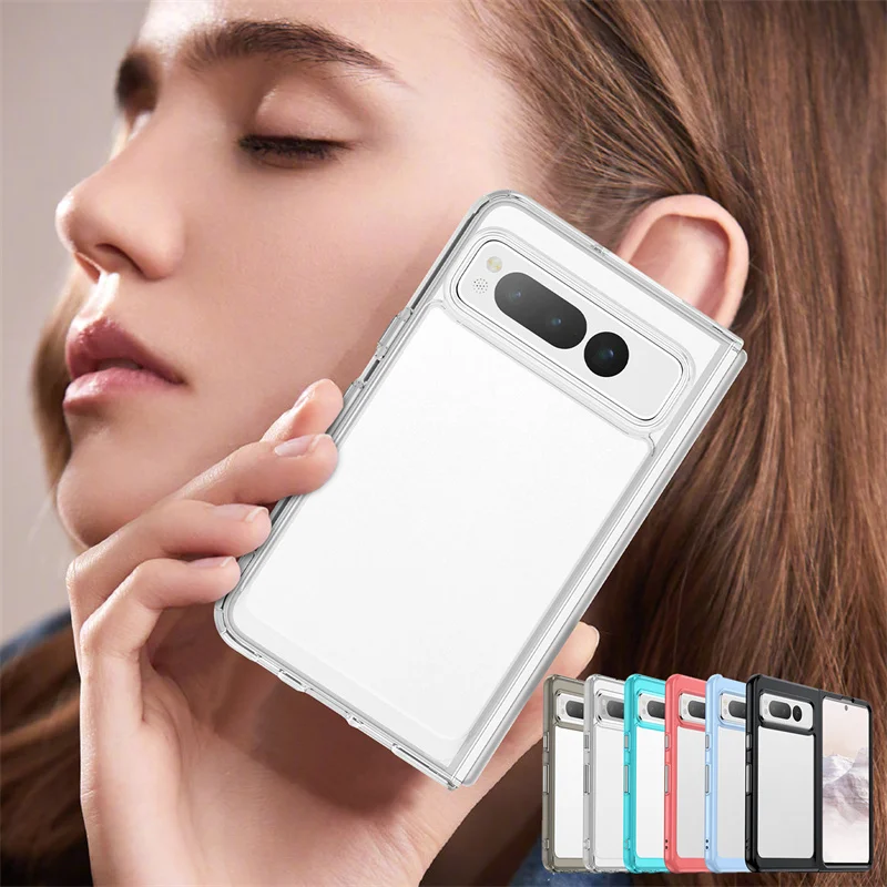 Per Google Pixel Fold Case Cover Pixel Fold Capas Antiurto Armor Clear Trasparente Multicolore Fundas Google Pixel Fold Cover