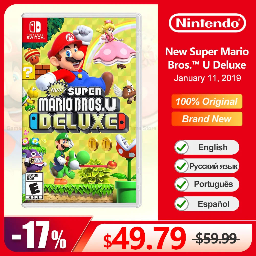 Nuovo Super Mario Bros U Deluxe Nintendo Switch Offerte Di Gioco 100% Scheda Di Gioco Fisica Originale Ufficiale Per Switch Oled Lite Console