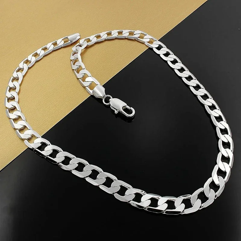 925 Sterling Silver Necklace ' women 16 18 20 22 24 Inches Classic Chain...