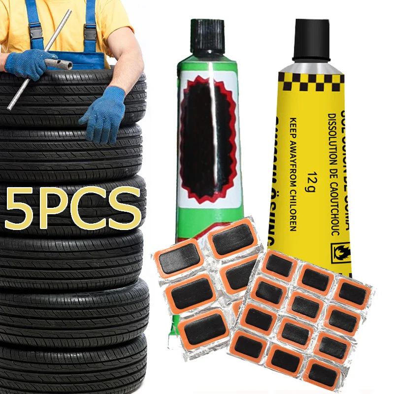 5 Stück Auto Motorrad Fahrrad Reifen Reparatur kleber Innenrohr Pannen