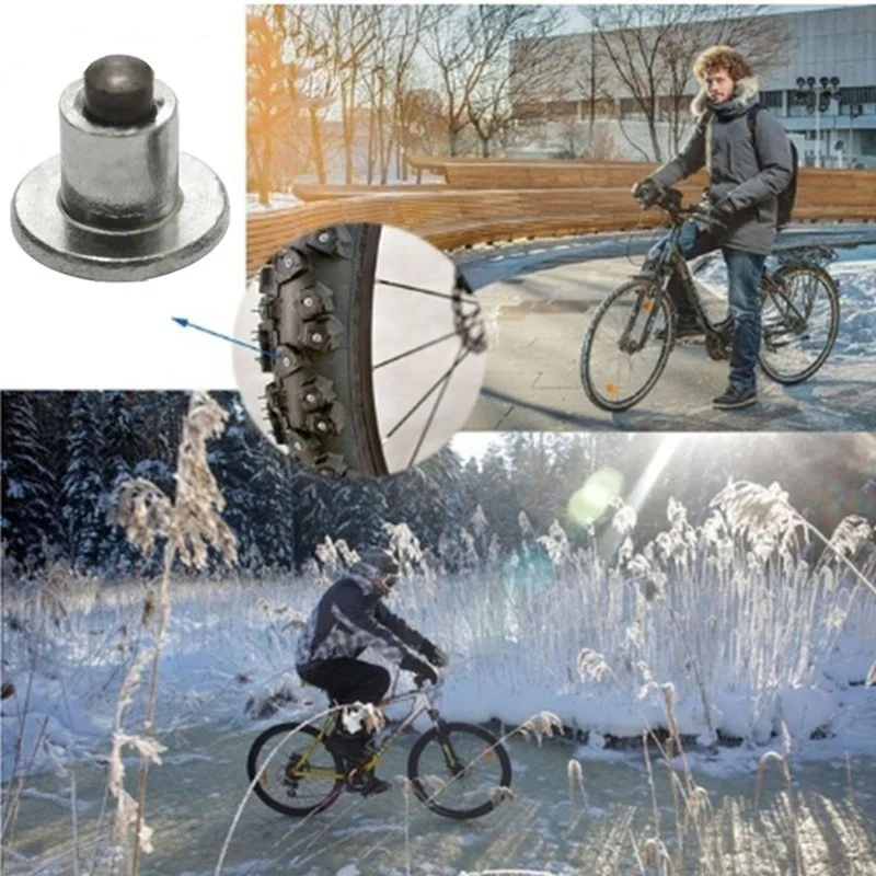 Wheel Tyre Studs Tire Anti-Slip Studs For Motorcycle Bike Car Trucks Bicycle Shoe Soles Snow Alloy Nails Universal Winter Snow Spikes Tyre Cleats