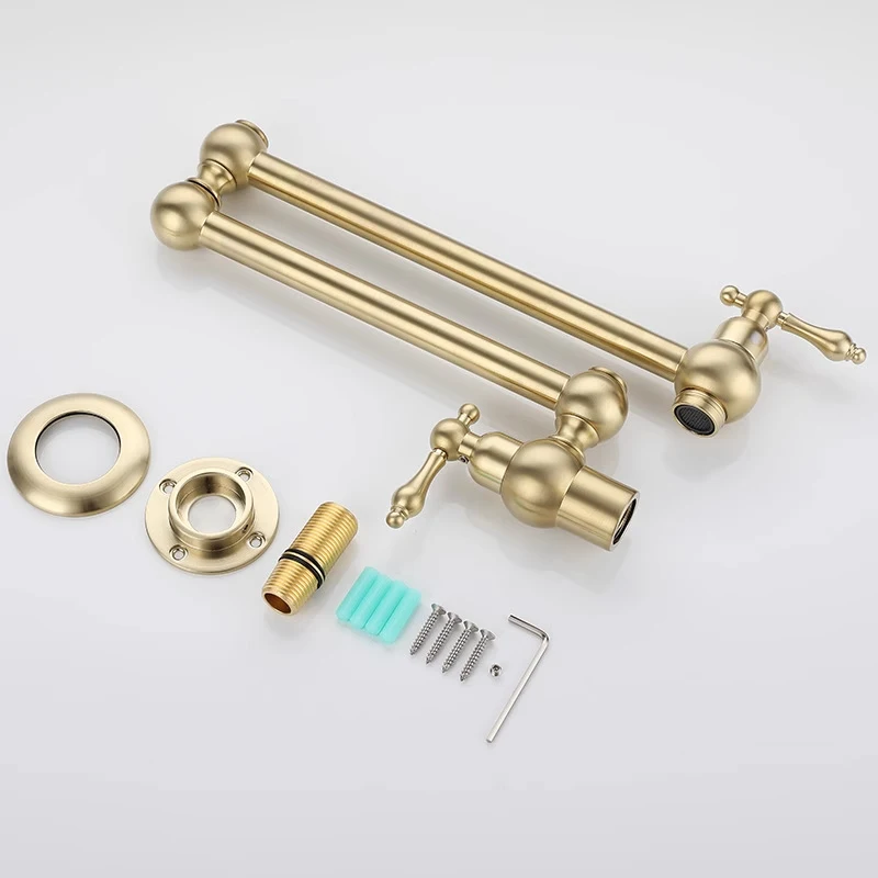 ELLEN صنبور مطبخ أسود بمقبض واحد من النحاس البارد،...