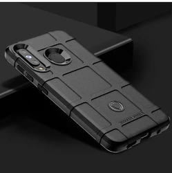 Shockproof Matte Armor Case - Heavy-Duty Silicone Back Cover for Galaxy M40 (Black)