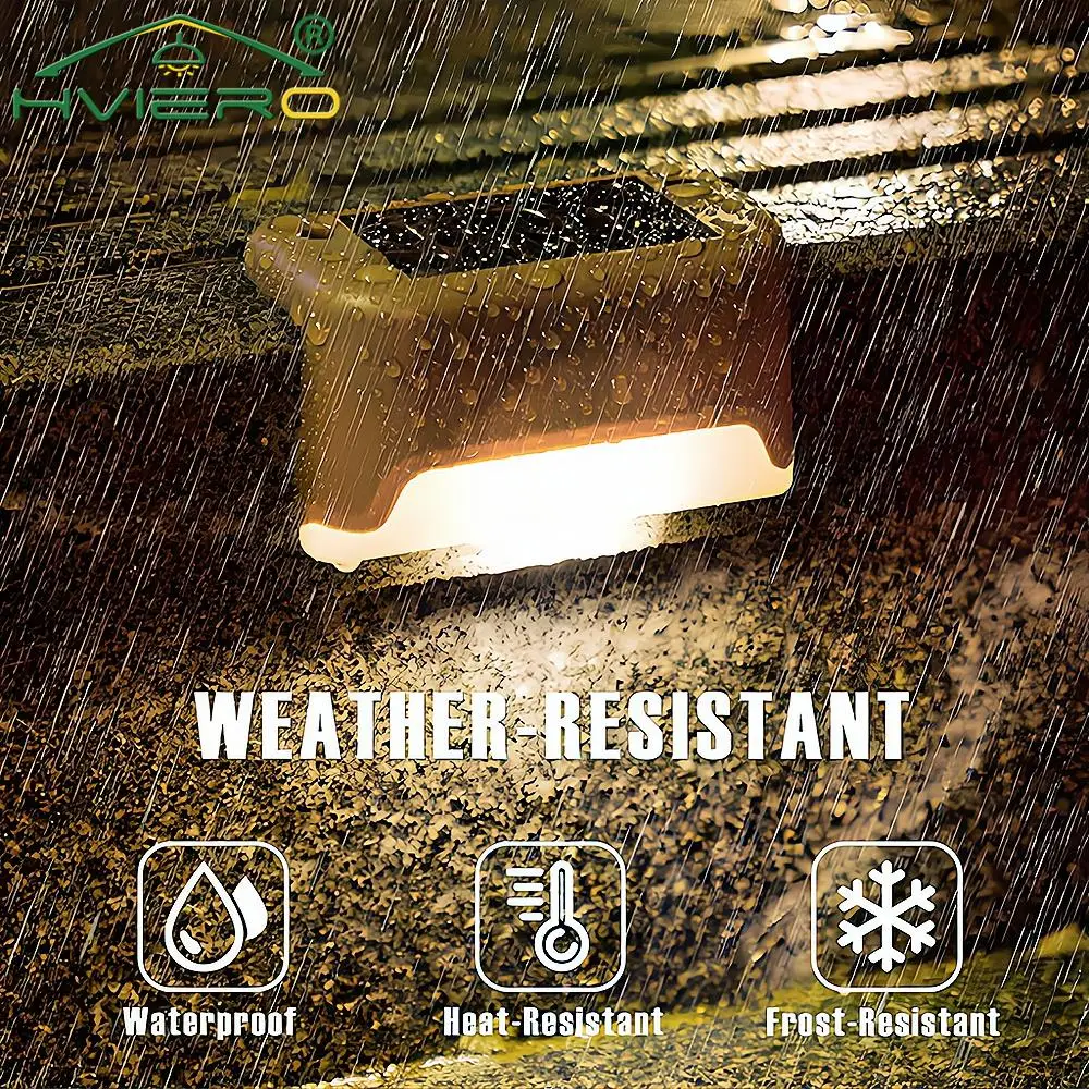 Description Picture 4 of itemOutdoor LED Solar Brown Stair Lamps Waterproof Landscape Atmosphere Lighting Wall  Patio Fence Garden Pathway Steps Night Light