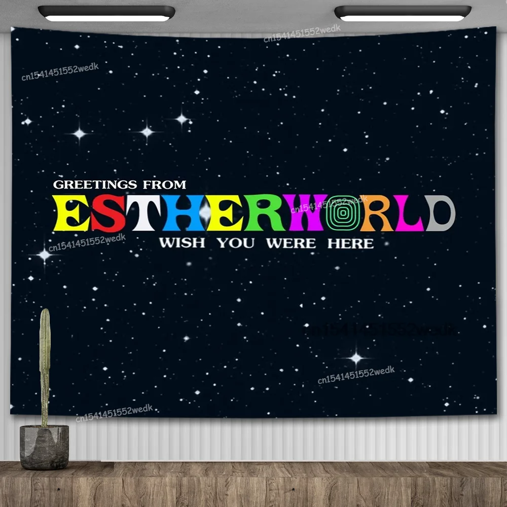 Travis Scott Astroworld Album Poster Psychedelic Hippie Starry Sky