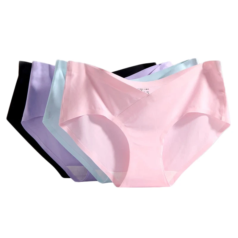 

Emotion Moms 4PCS/Lot Lace Maternity Panties For Pregnant Women Underwear U-Shaped Low Waist Underwear Pregnancy Briefs
