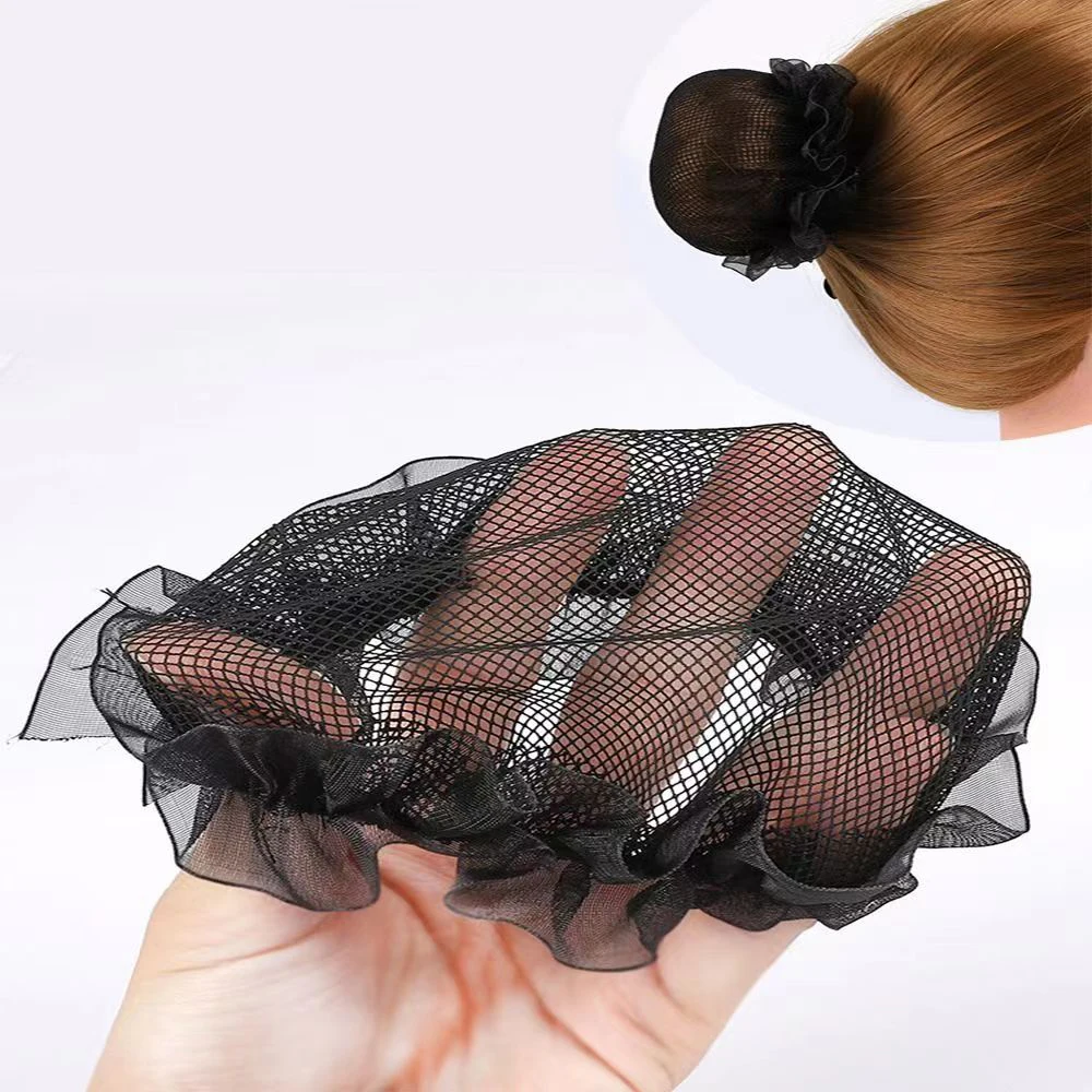 

USHINE 3 Pieces Hair Invisible Elastic Hair Net Hairnet Pocket Pole Dance Ballet Cover Head Hair Dye Girl Hair Accessory Girls