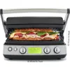 Versatile contact grill and skillet,non-stick aluminum,grill and waffle plate,adjustable shading and shearing, press/flat, black 3