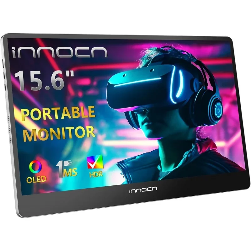 

Innocn portable monitor 15.6 "OLED 1080p FHD USB C laptop monitor HDMI computer display HDR gaming Monitor w/detachable stand &