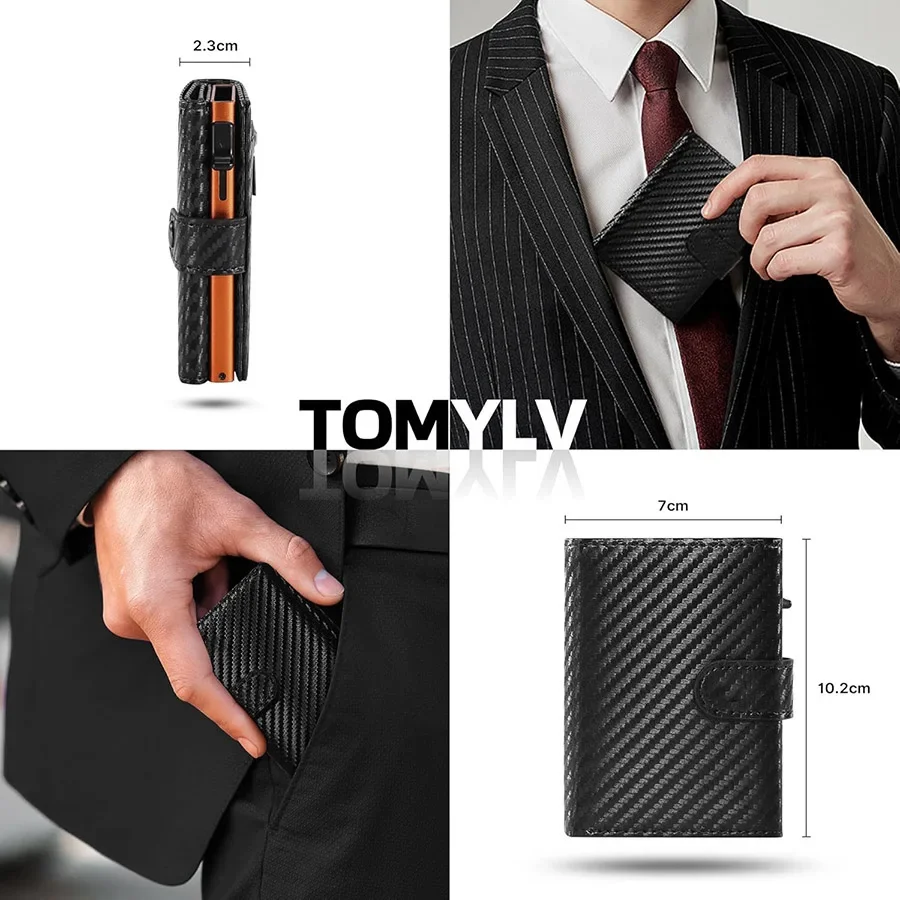 RFID Blocking Pop-Up Wallet with Coin Compartment