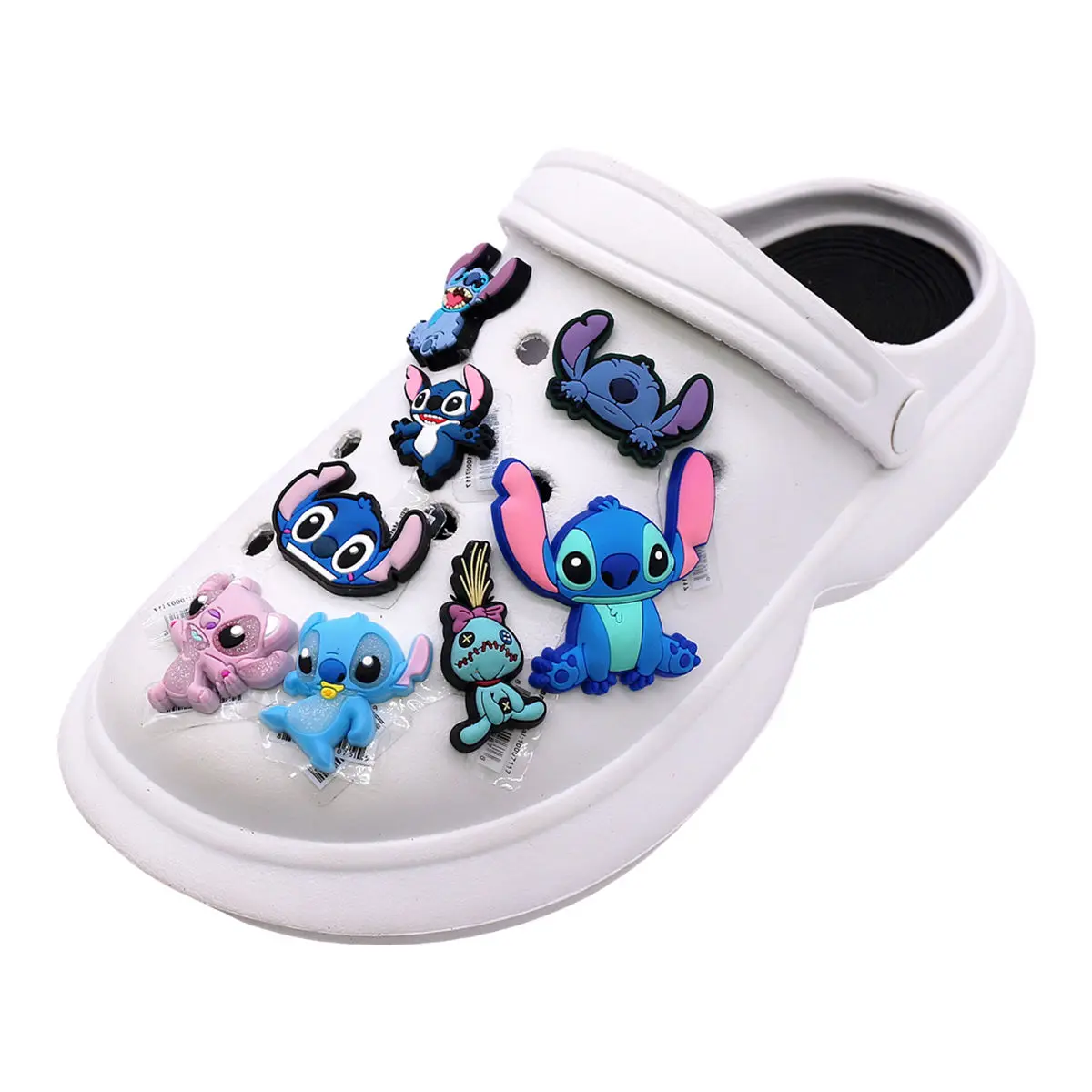 3pcs Set Original Cartoon Movie Lilo Stitch PVC Shoe Charms Boojiboo Shoe Accessories Jeans Clog Pin Kids Women Shoe Decorations