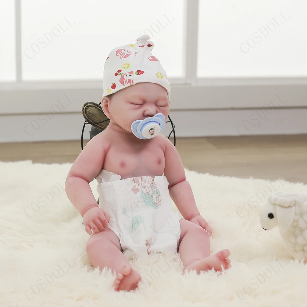 Rebe reborn Elárusítónő Babaarcú de nem okos nő 17 hüvelyk Kisded Hiánytalan Alapanyag szilikon dolls Átkísér reallist Élethű bebes reborn dolls 45cm hotsale Kelendőség 2022