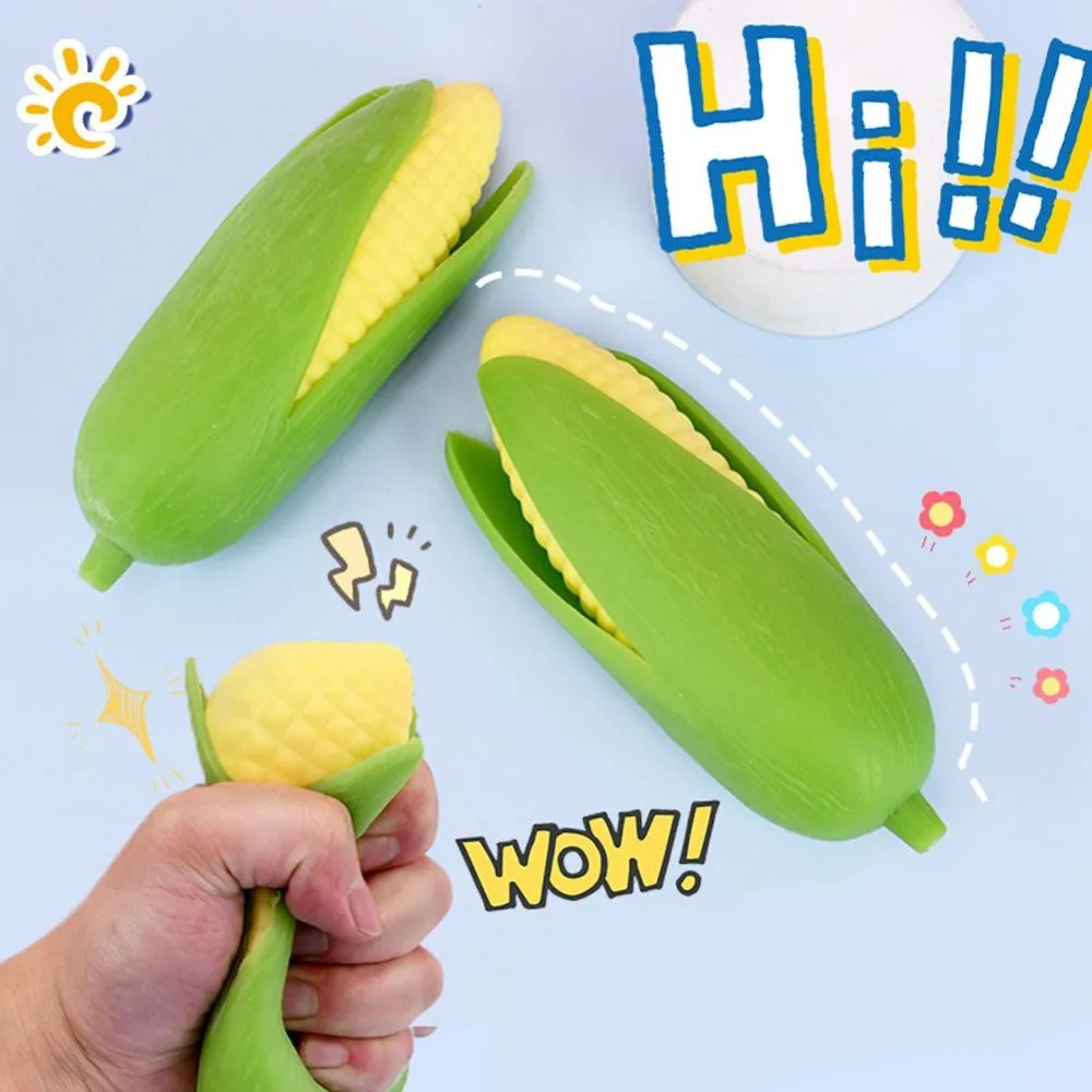 

Squeeze Peeled Corn Fidget Toys Novelty Slow Rebound Relief Stress Stress Relief Fun Toy Gift Elastic Decompression Toy