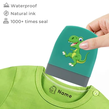 Cartoon Dinosaur Custom Name Stamp For Clothing Personalise For Student Clothes Chapter Children's Kawaii Name Sticker gift 1