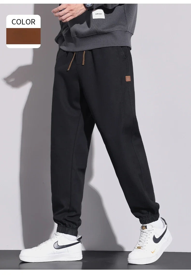 Lässige Herren Lyocell Hosen Herbst neue weiche gemütliche Korea Mode elastische Taille Baggy Hose männlich Jogging Jogging hose – Detail 11