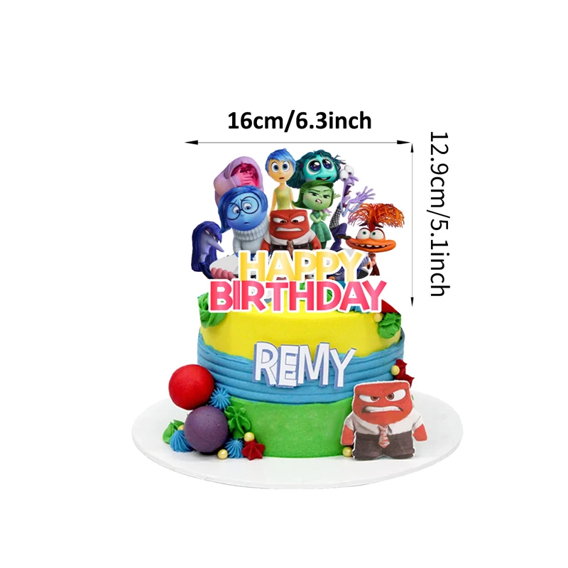 thumbnail image 1 of Disney Inside Out 2 - Juego de decoración para fiesta de cumpleaños, platos, vasos, servilletas, vasos, globos, suministros, kit de regalo, 1 of 5