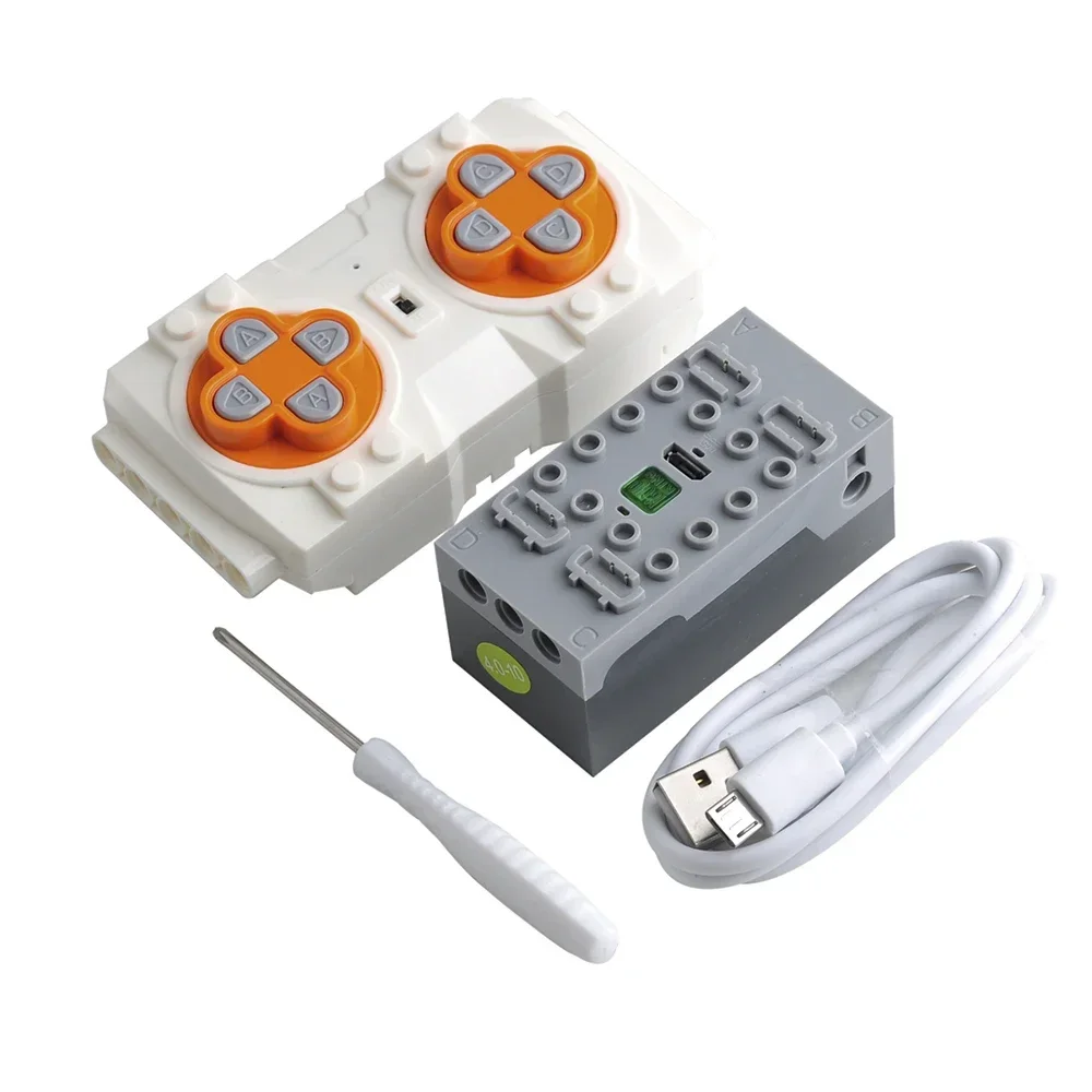 MOC Remote Control Set with Rechargeable Battery and Bluetooth Control for Building Blocks Modification