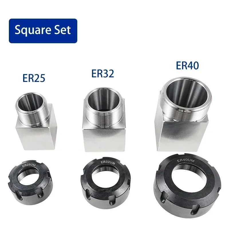 Spring collet collet block holder ER square hex collet block ER/25/32/40 block chuck holder workholding holder for CNC lathe engraving machine