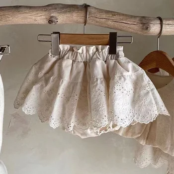 0-24M Korean Style Newborn Baby Girl PP Shorts Cotton Lace Stitching Toddler Baby Girls Shorts Children Shorts For Summer