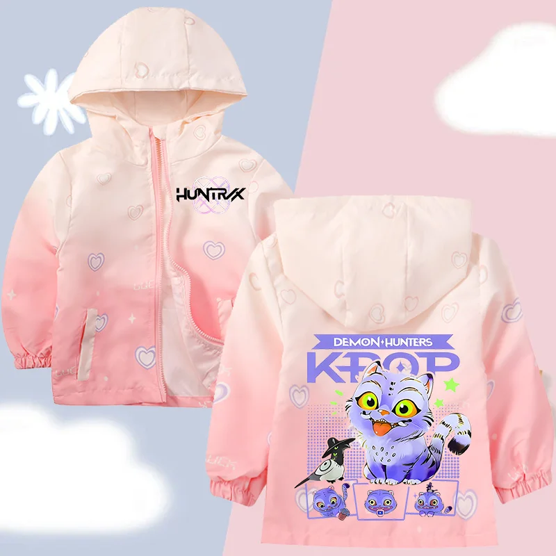 Veste K-Pop D-Demon H-Hunters Pour Enfants - Style Baseball Varsity Y2K, Motif Anime Démon, Streetwear Garçon Fille
