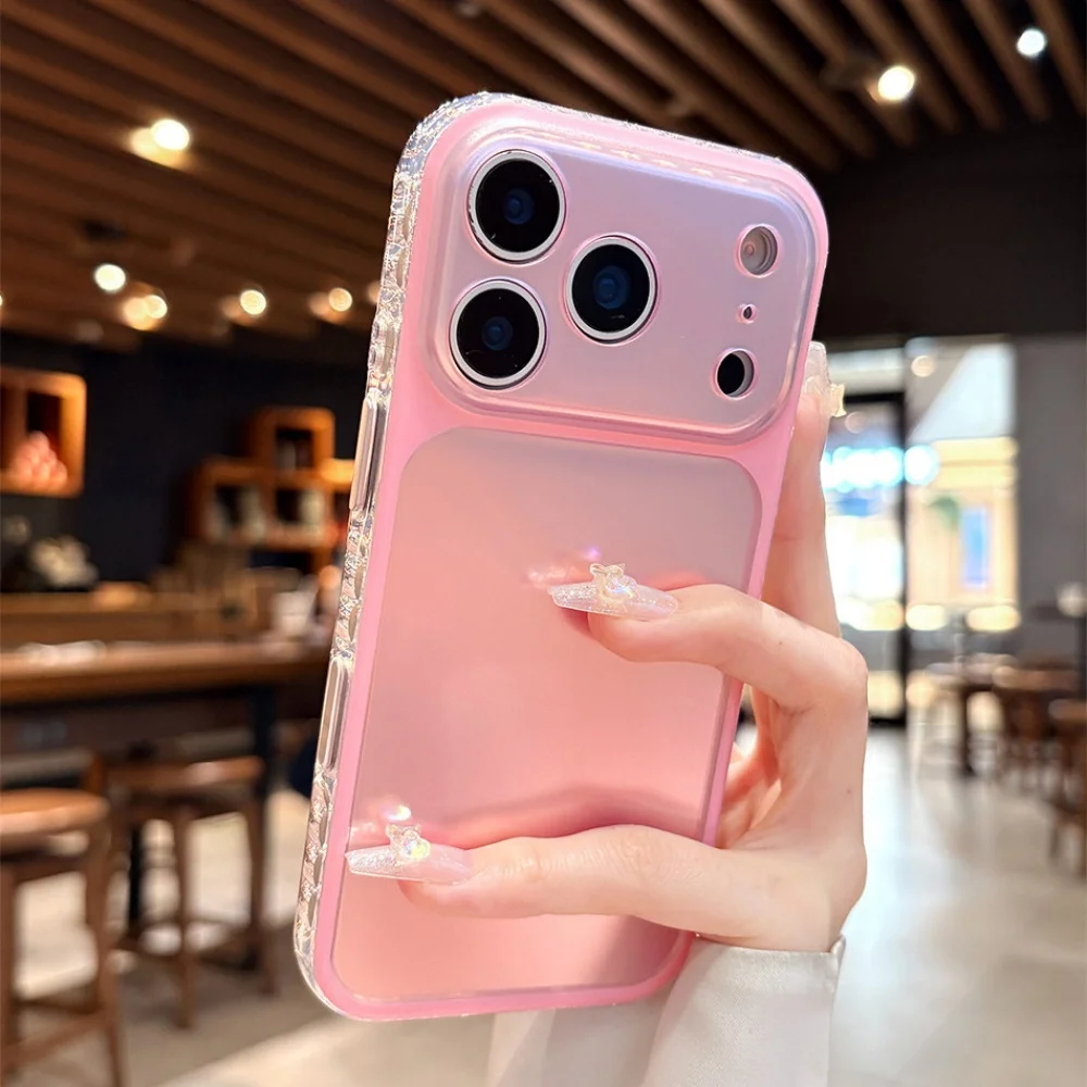 Luxury Aurora Laser Gradient Matte Case with Camera Control Button Cover
