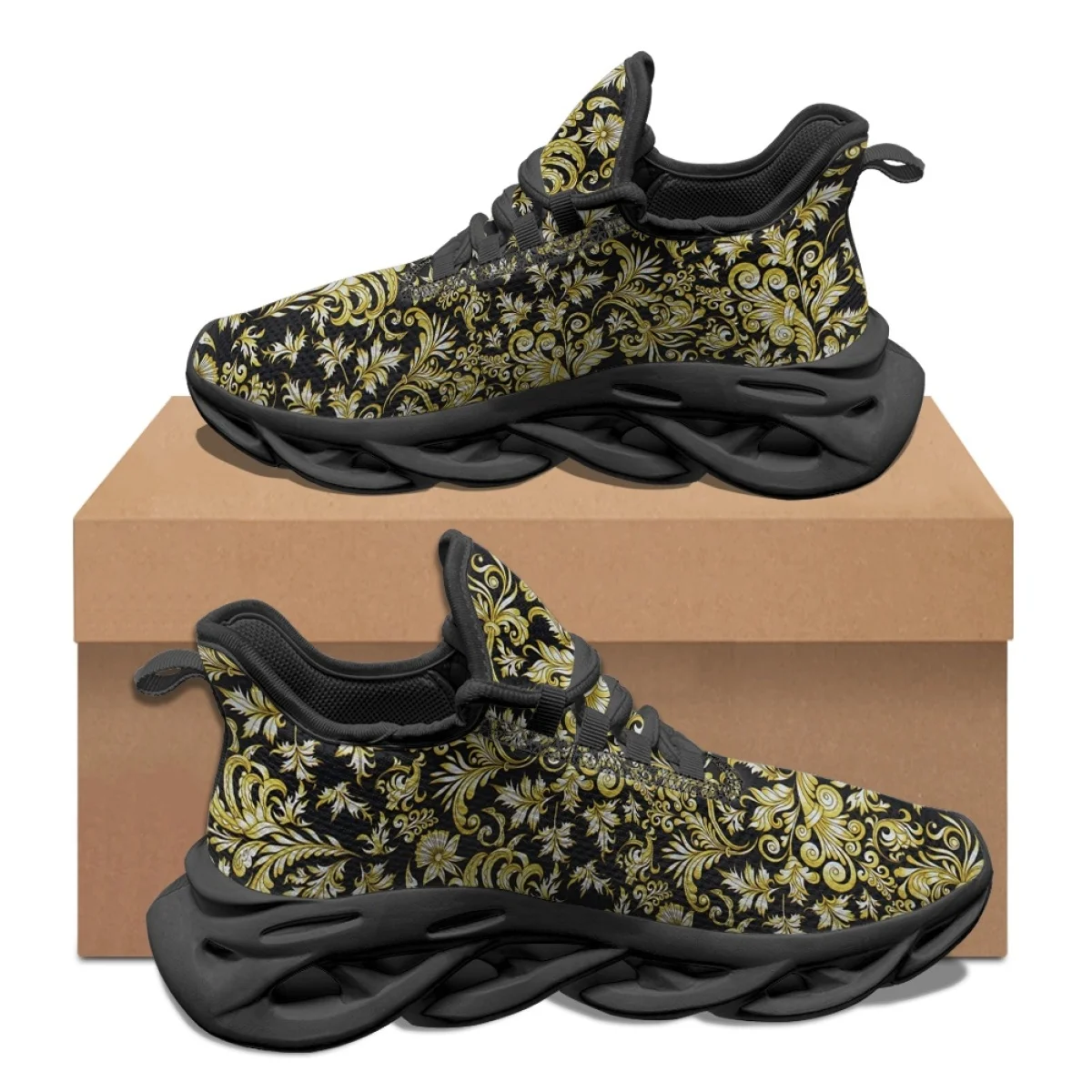 

Baroque Art Pattern Print Casual Sneakers for Women Summer Comfortable Breathable Outdoor Sports Running Shoes Ladies Flat Shoes