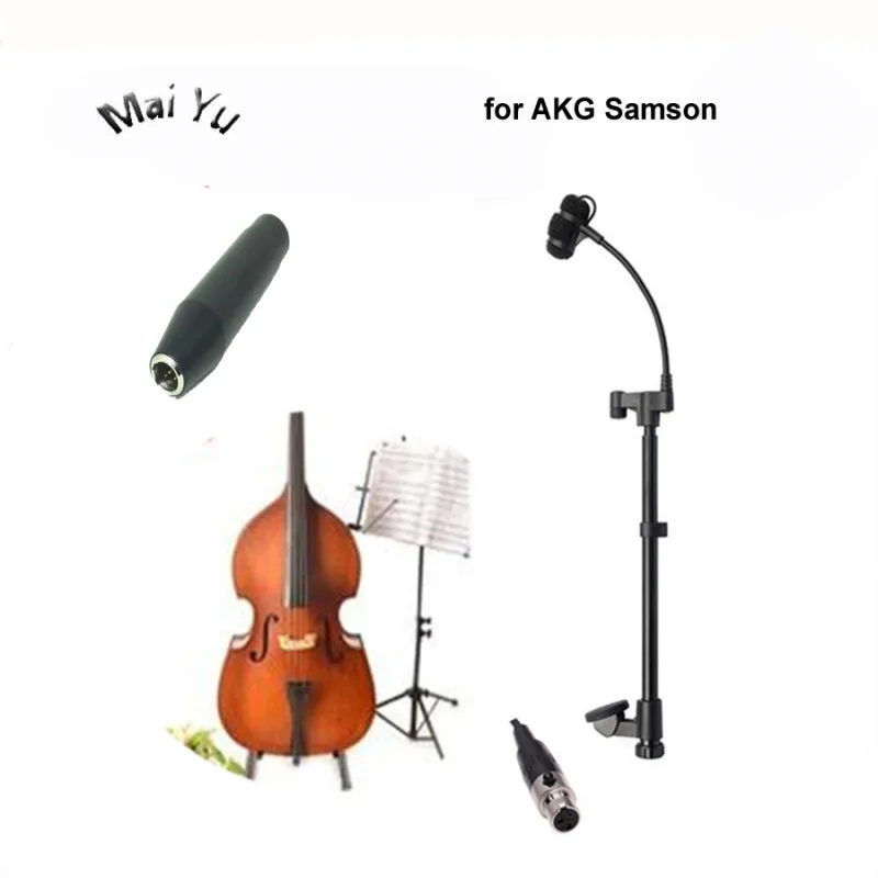Professional Music Instrument Microphone Condenser Guitar Violin Bass Recording Pack-up for AKG Shure Transmitter Body Mic